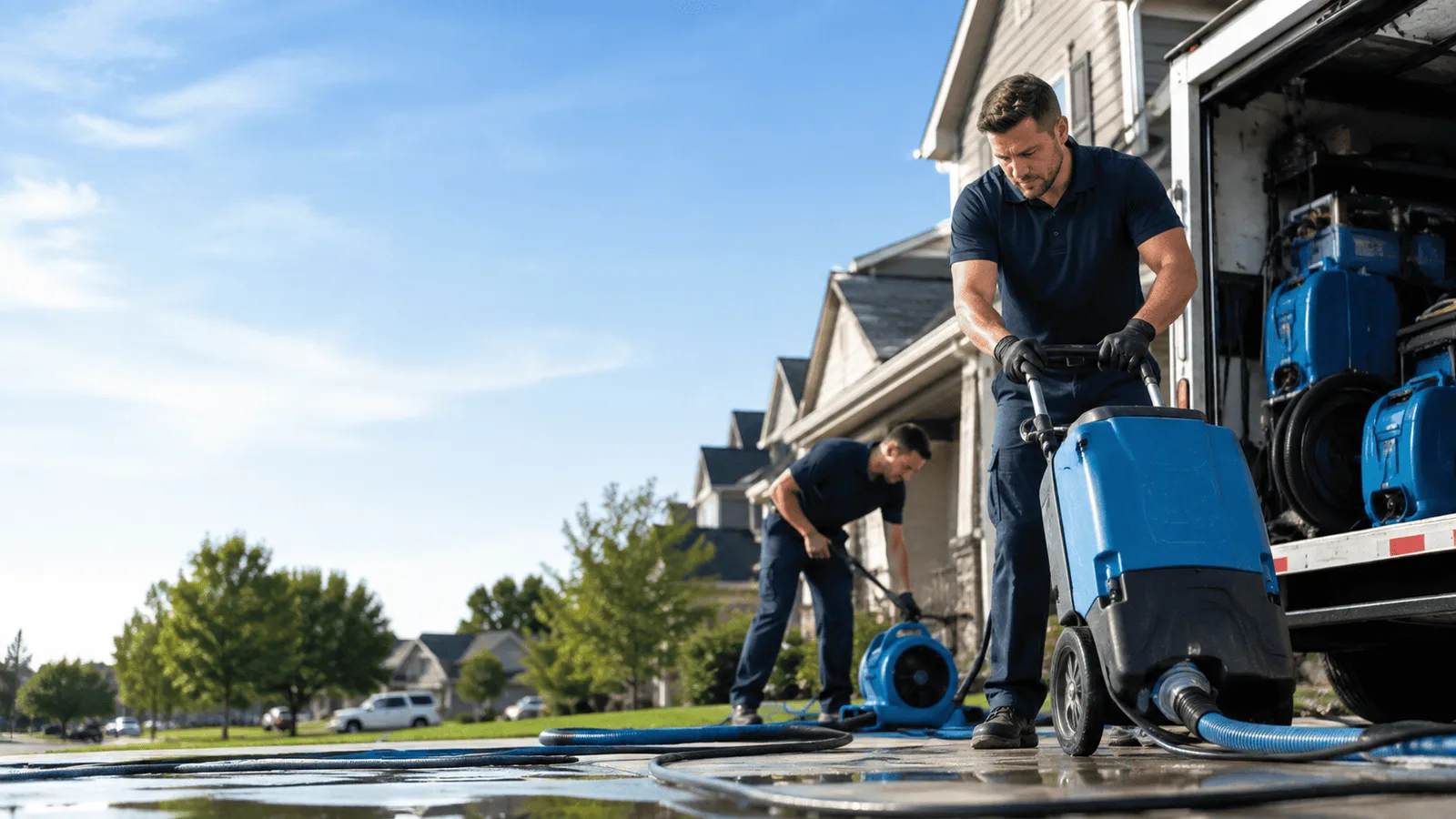 Dehumidification being performed in Huntsburg, OH